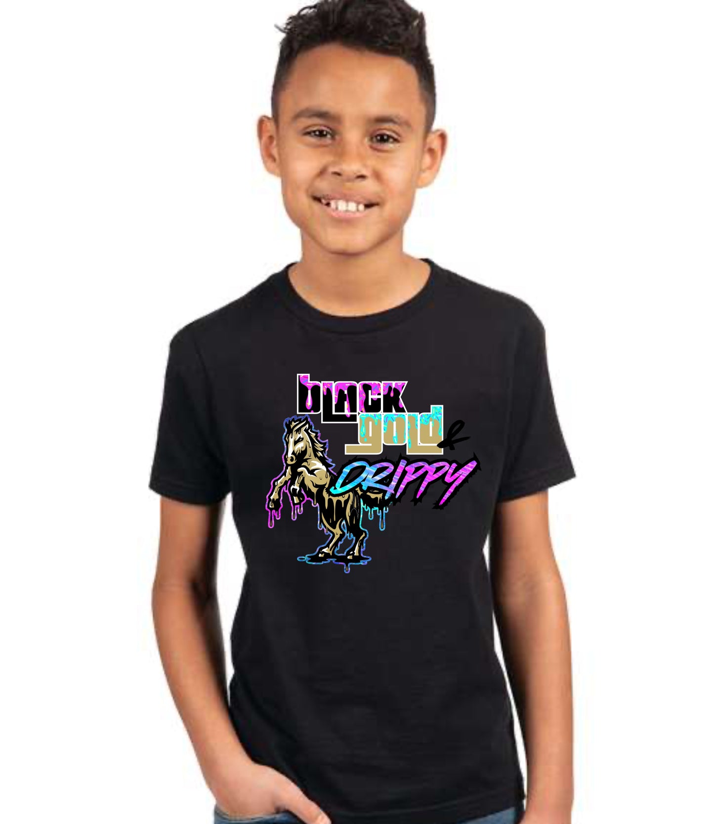 Black, Gold, and Drippy Tee