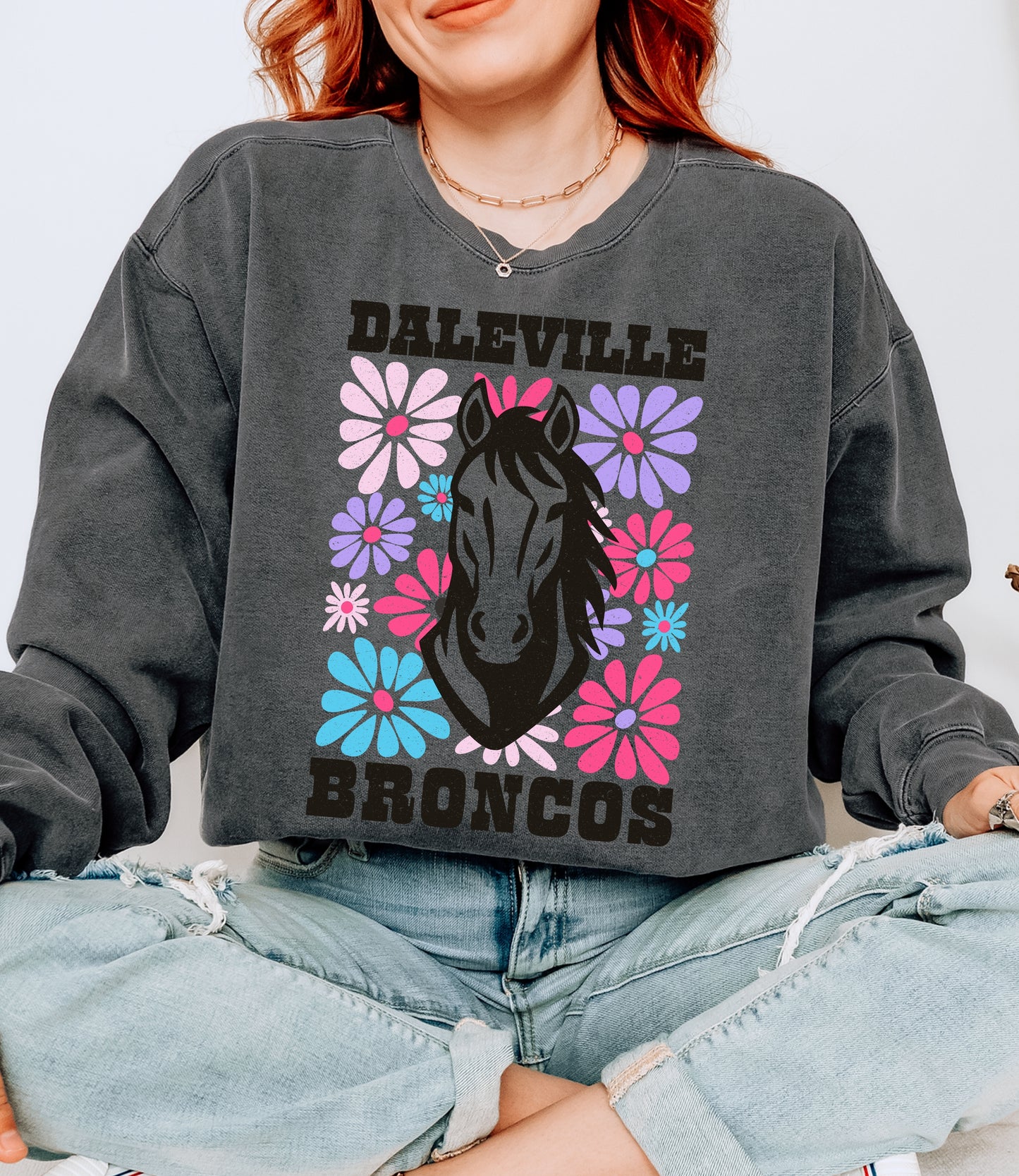 Broncos Pastel Floral Sweatshirt
