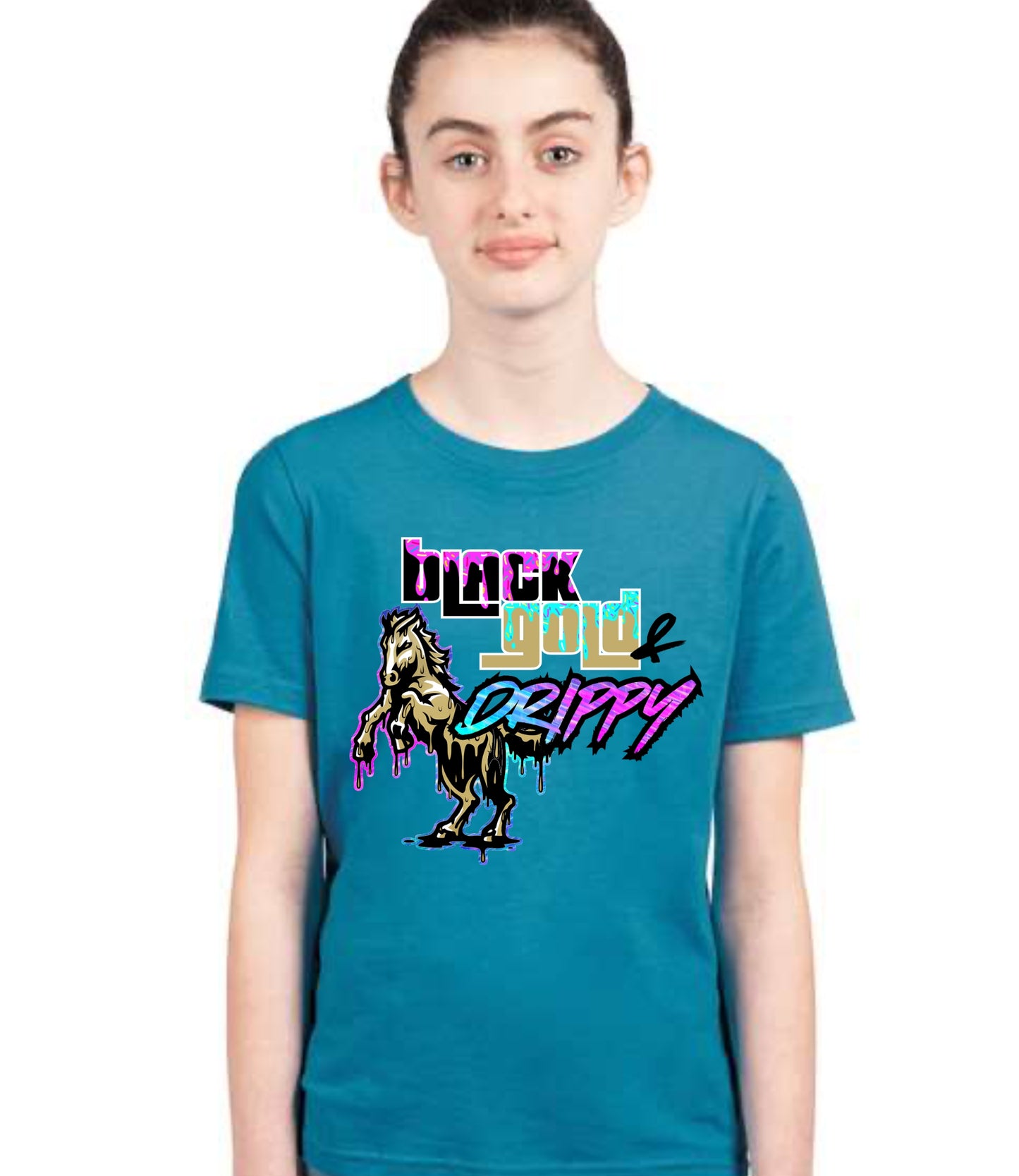 Black, Gold, and Drippy Tee