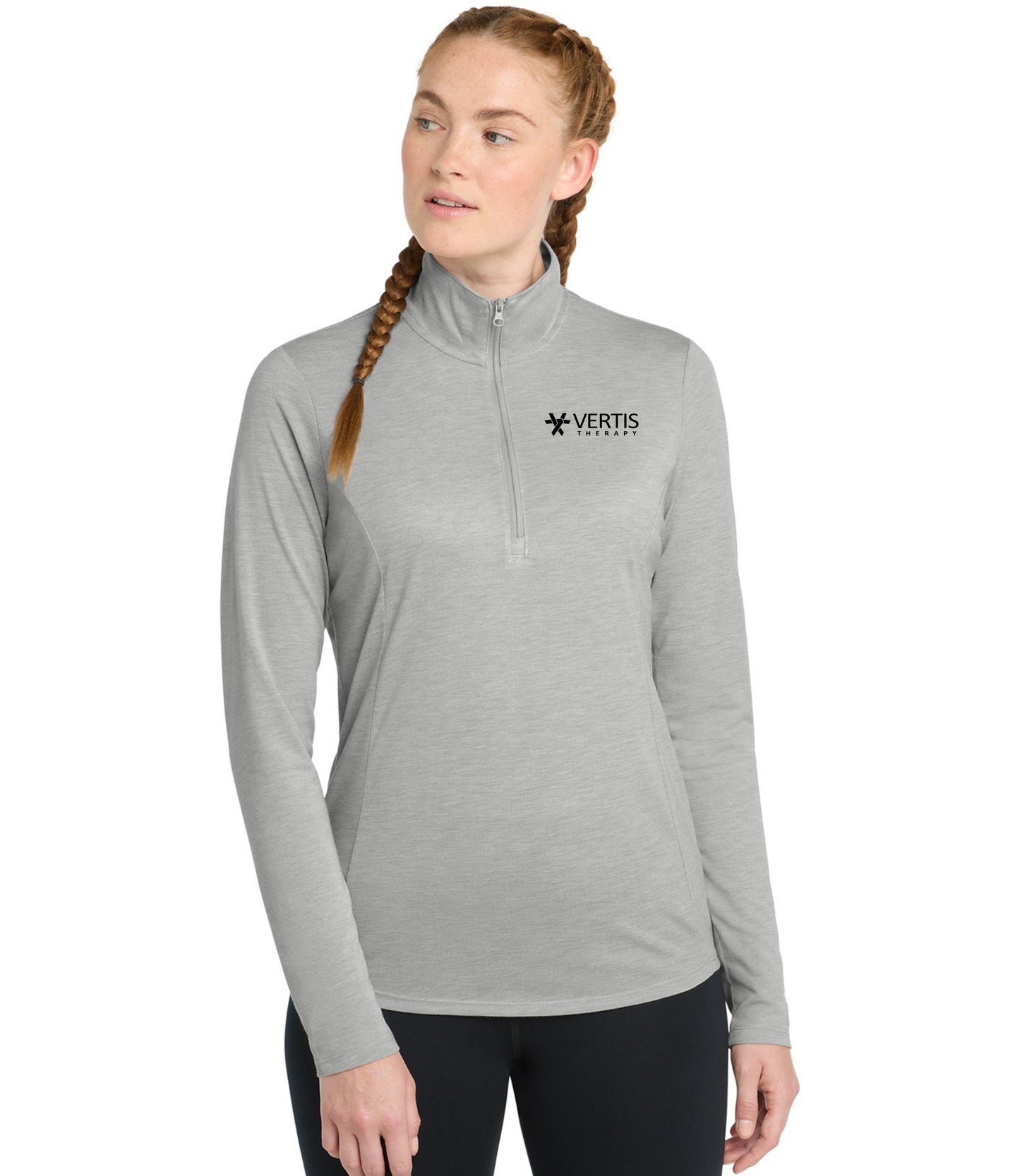 Vertis Logo Women's PosiCharge® Tri-Blend Wicking 1/4-Zip Pullover