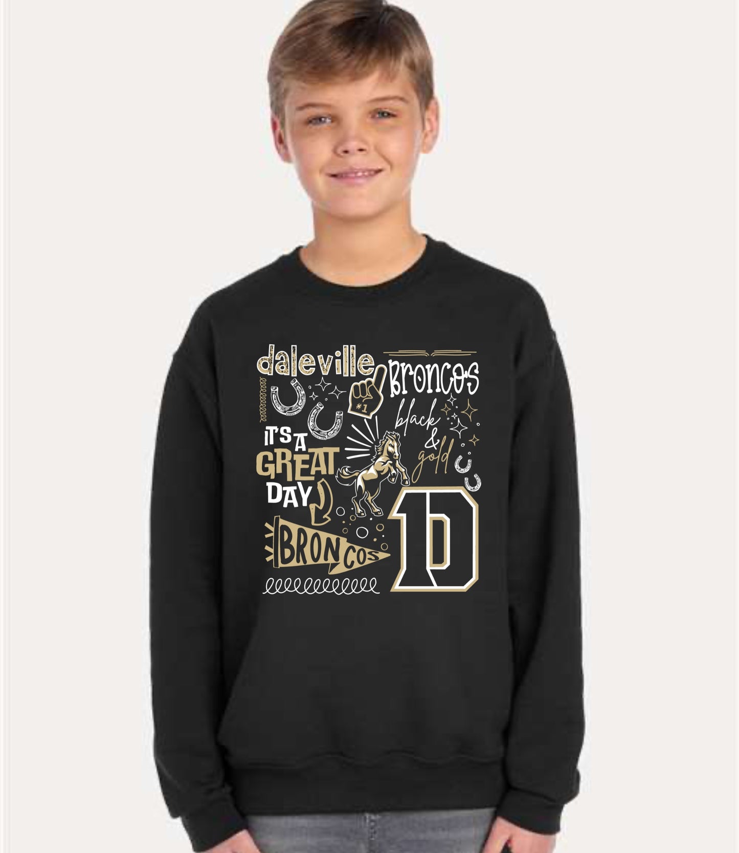 Daleville Spirit Collage Crewneck Sweatshirt