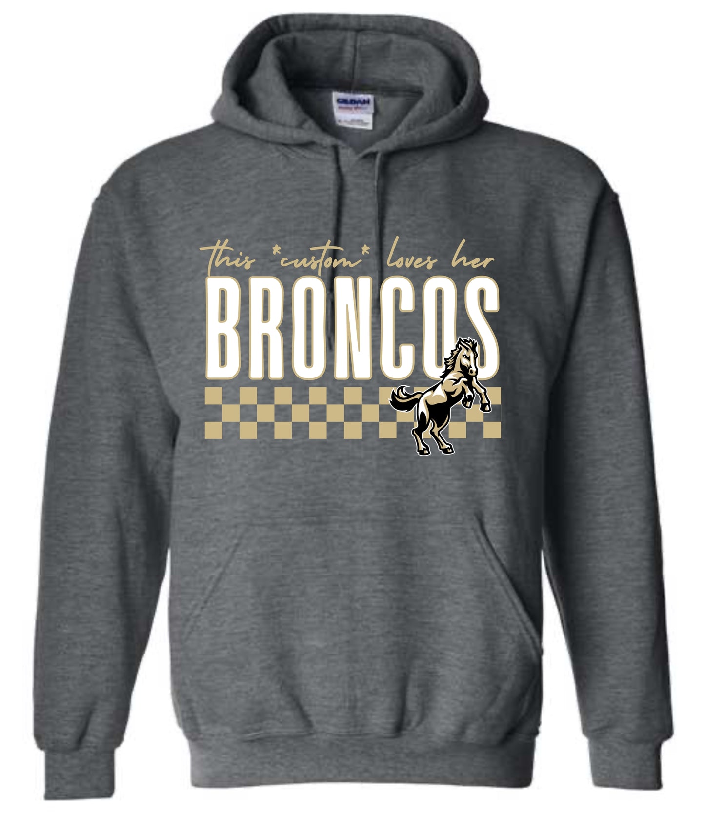 This *custom* love his/her Broncos Crewneck Sweatshirt