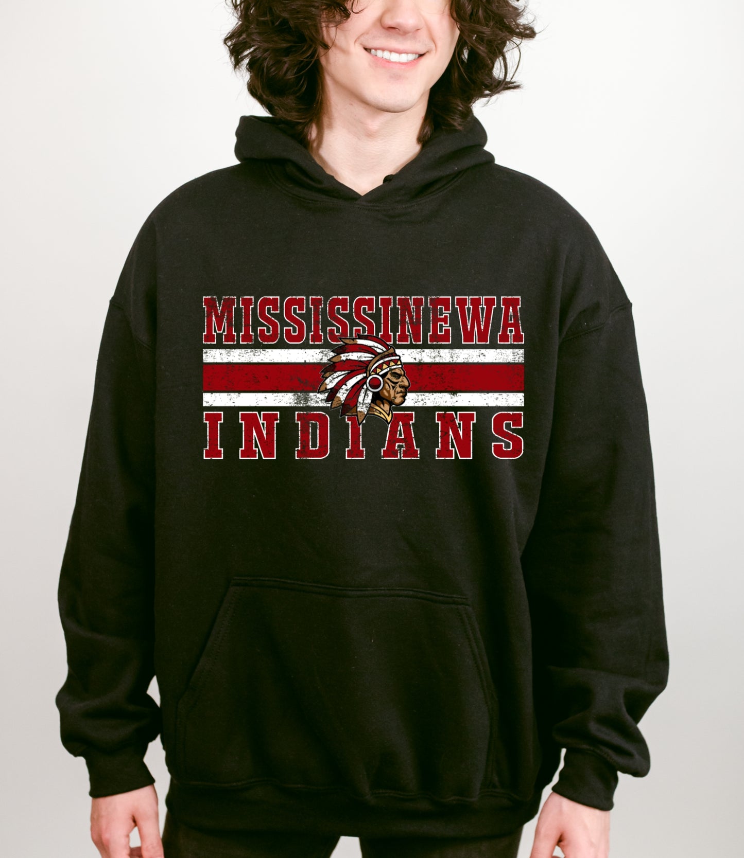 Mississinewa Indians Lines Hoodie