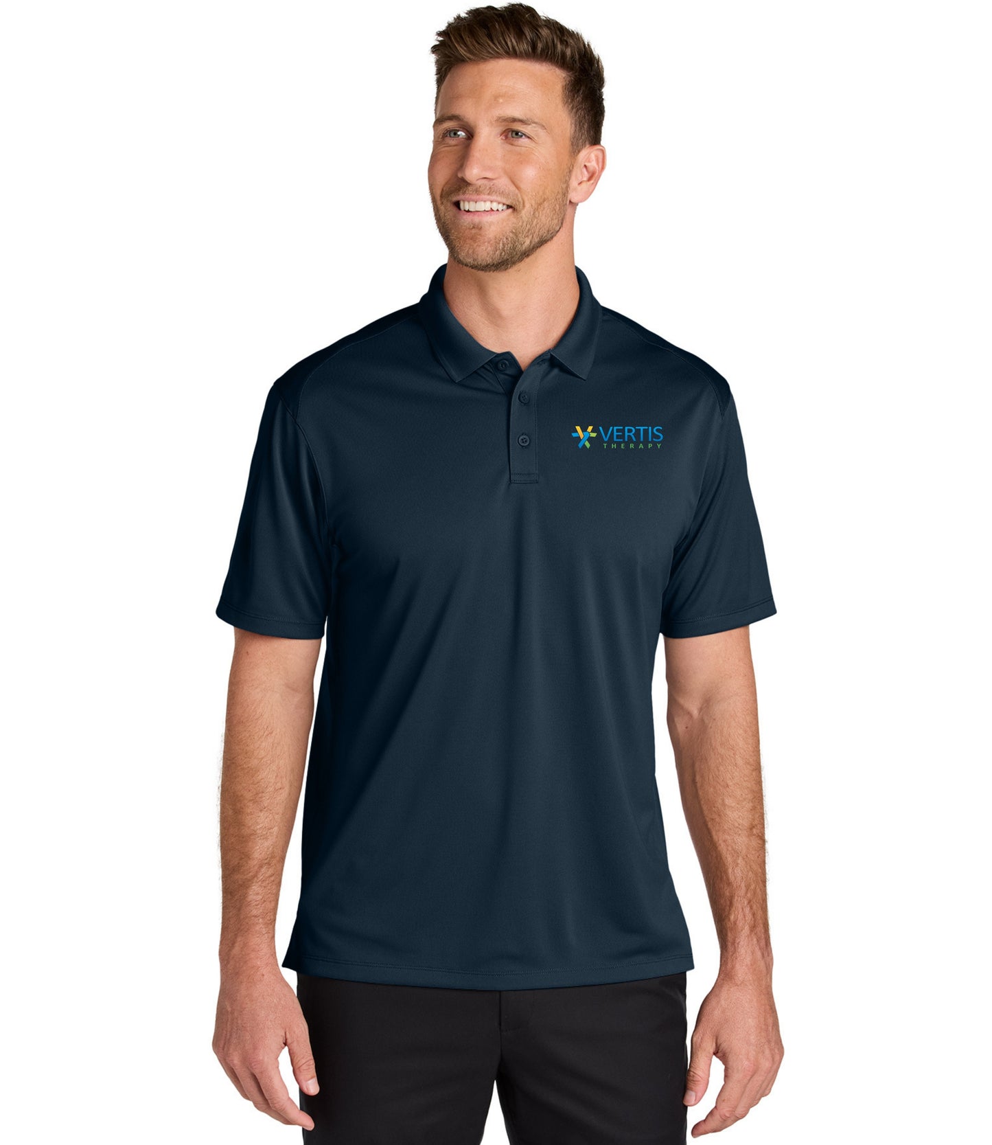 Vertis Logo Men's Wearever Performance Pique Polo