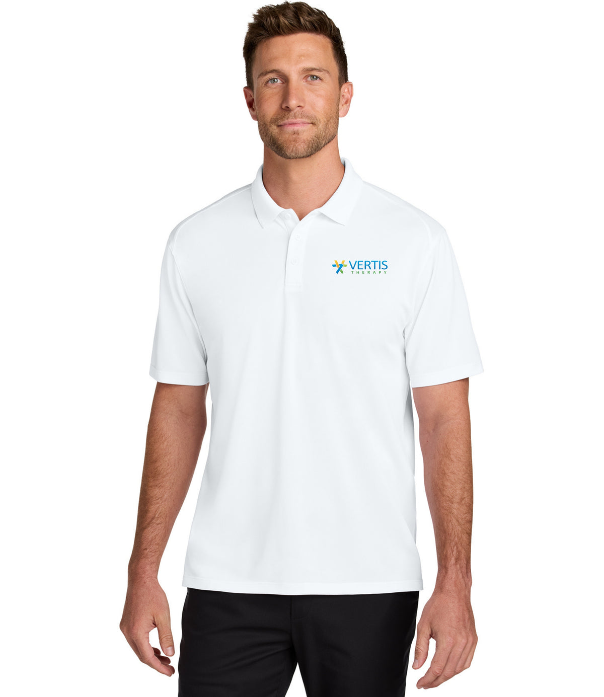 Vertis Logo Men's Wearever Performance Pique Polo