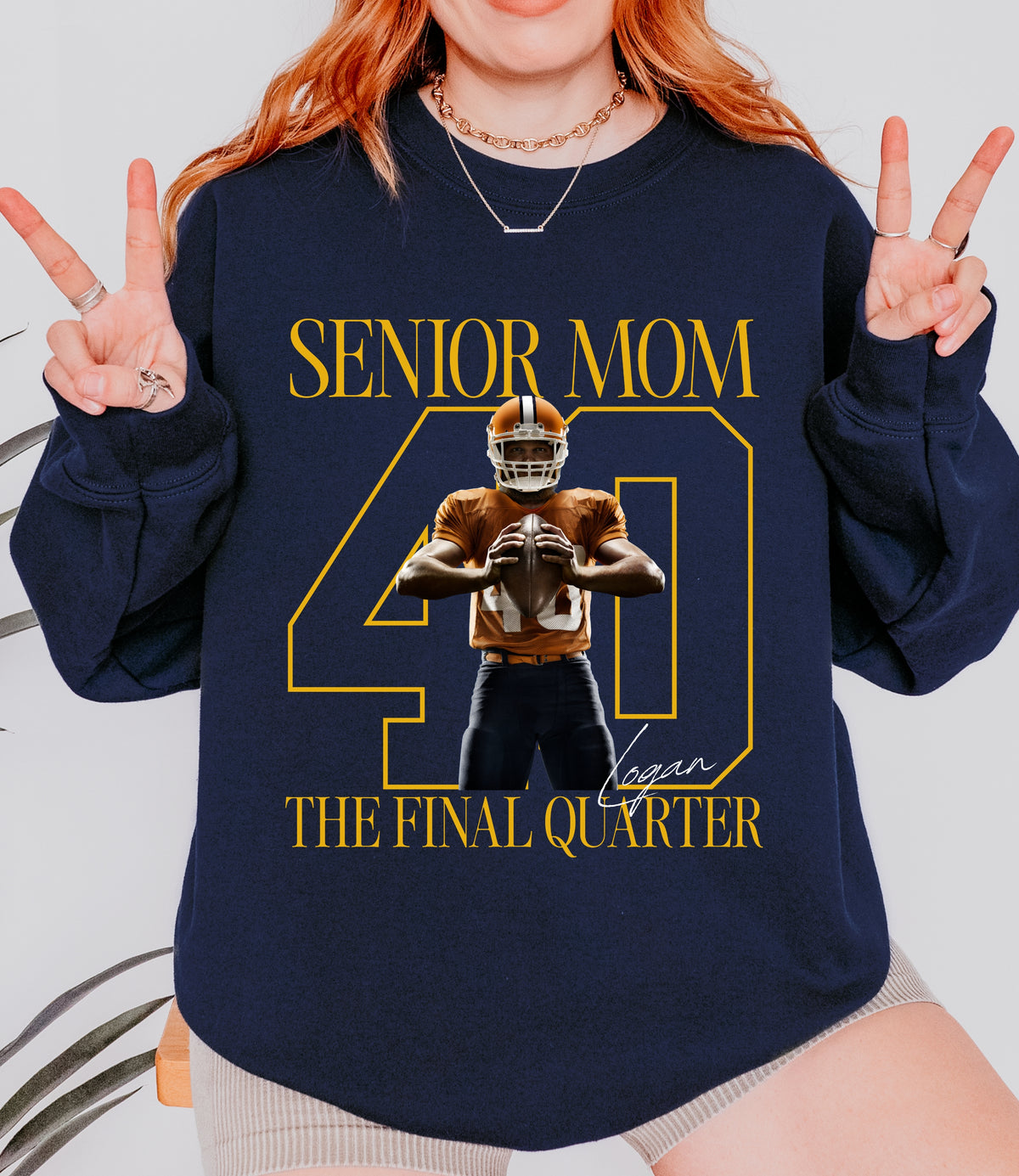 CUSTOM Senior Football Mom Shirt