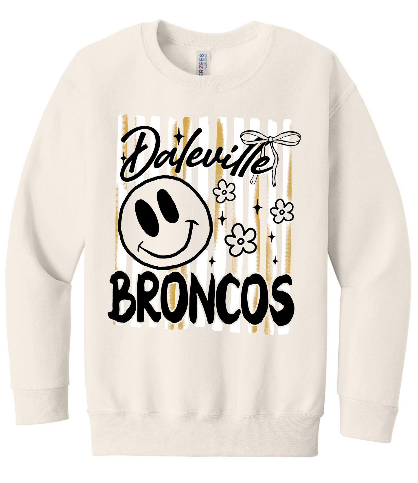 Daleville Broncos Preppy Stripe Sweatshirt