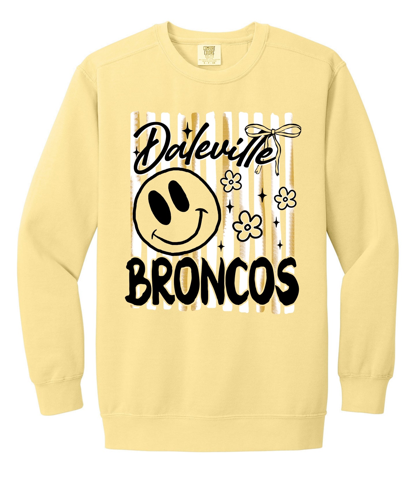 Daleville Broncos Preppy Stripe Sweatshirt