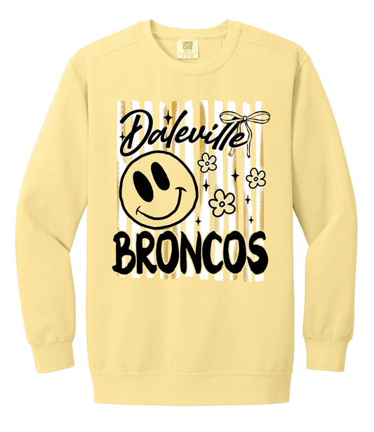 Daleville Broncos Preppy Stripe Sweatshirt