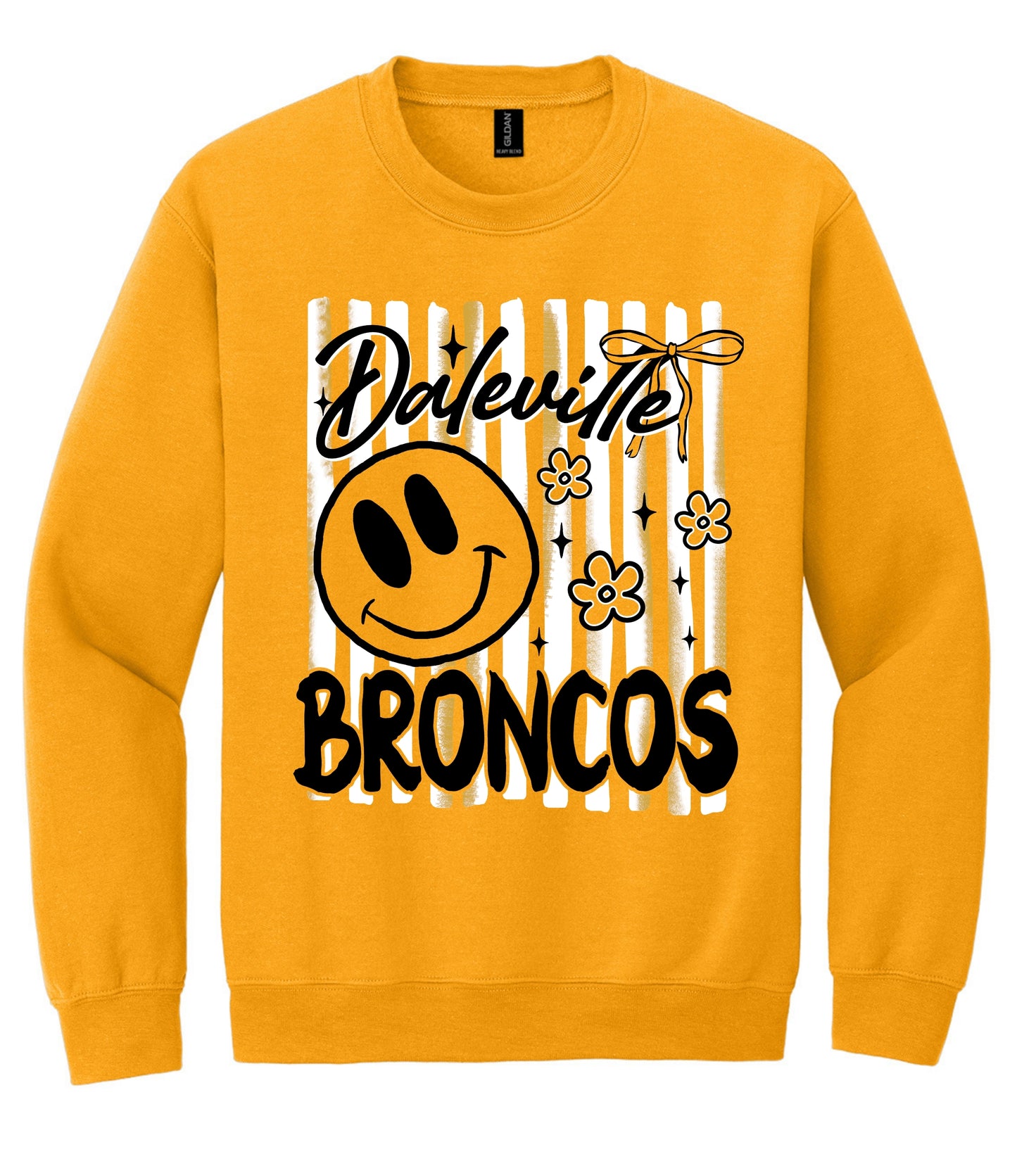 Daleville Broncos Preppy Stripe Sweatshirt