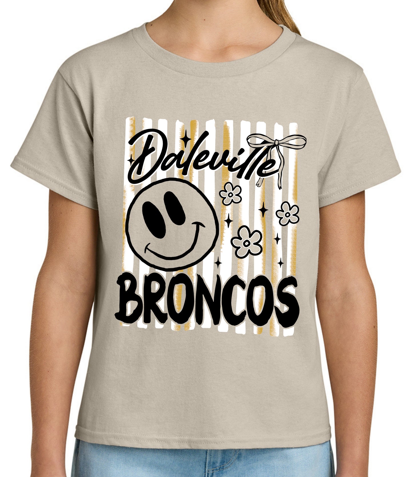 Daleville Broncos Preppy Stripe Tee