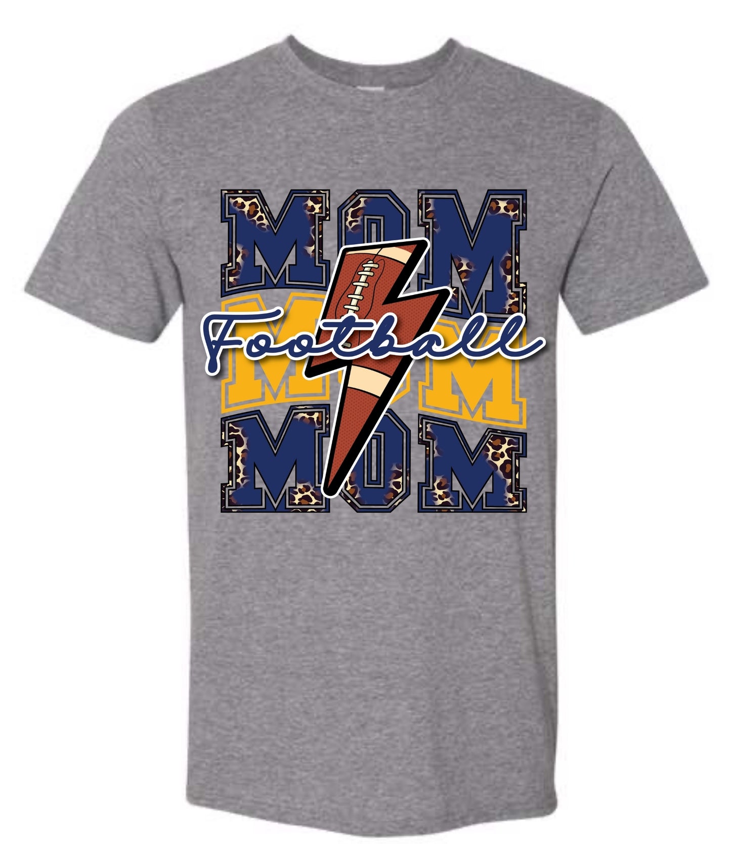 Football Mom Lightning Bolt tee