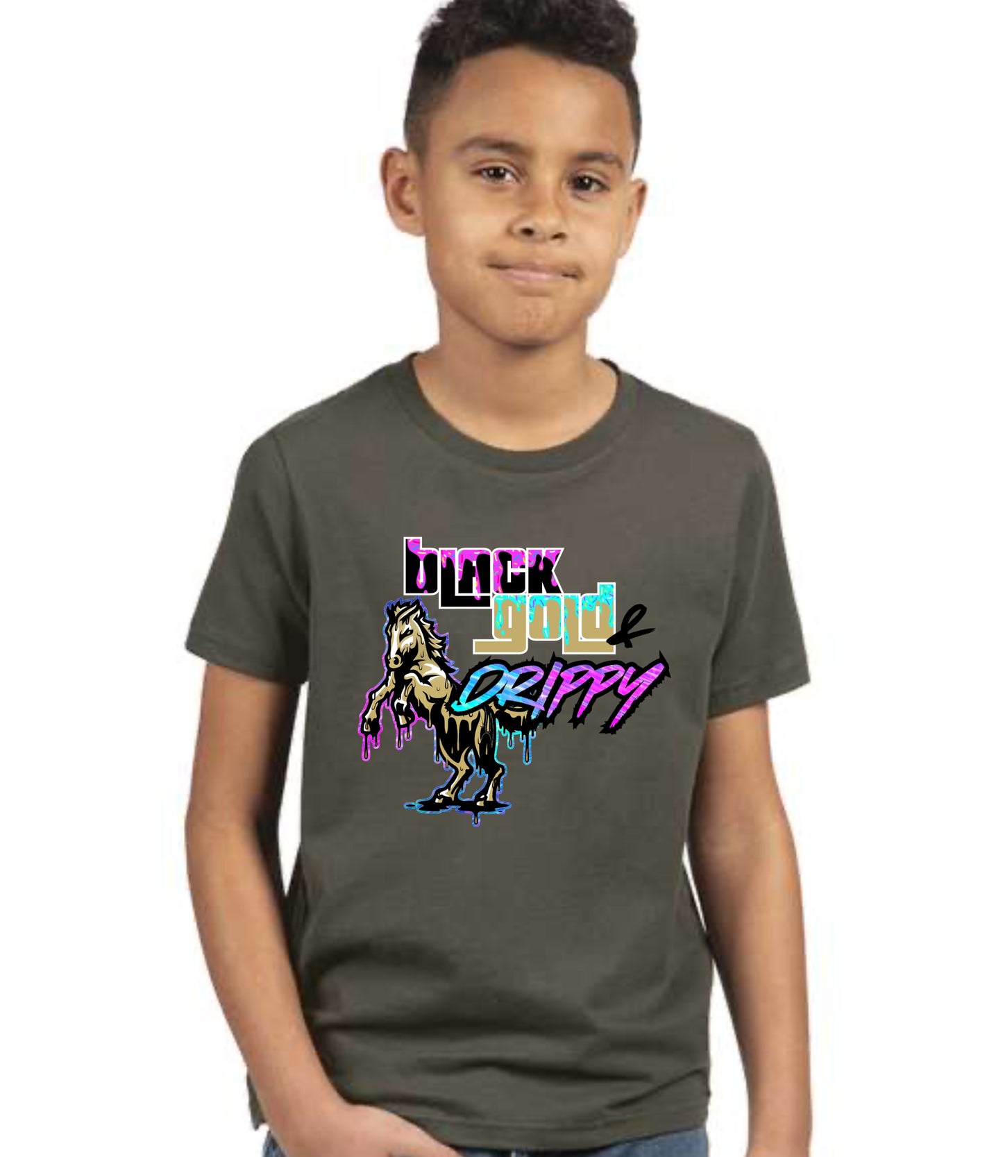 Black, Gold, and Drippy Tee
