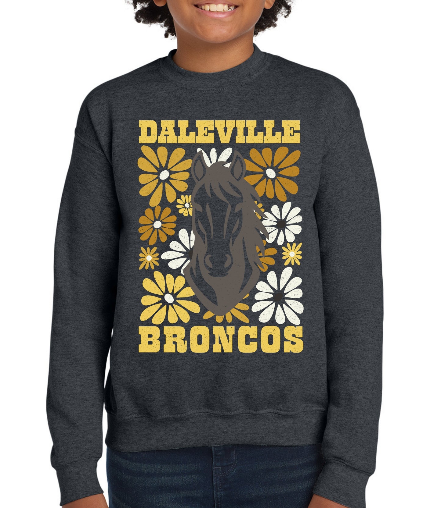Broncos Gold Floral Sweatshirt