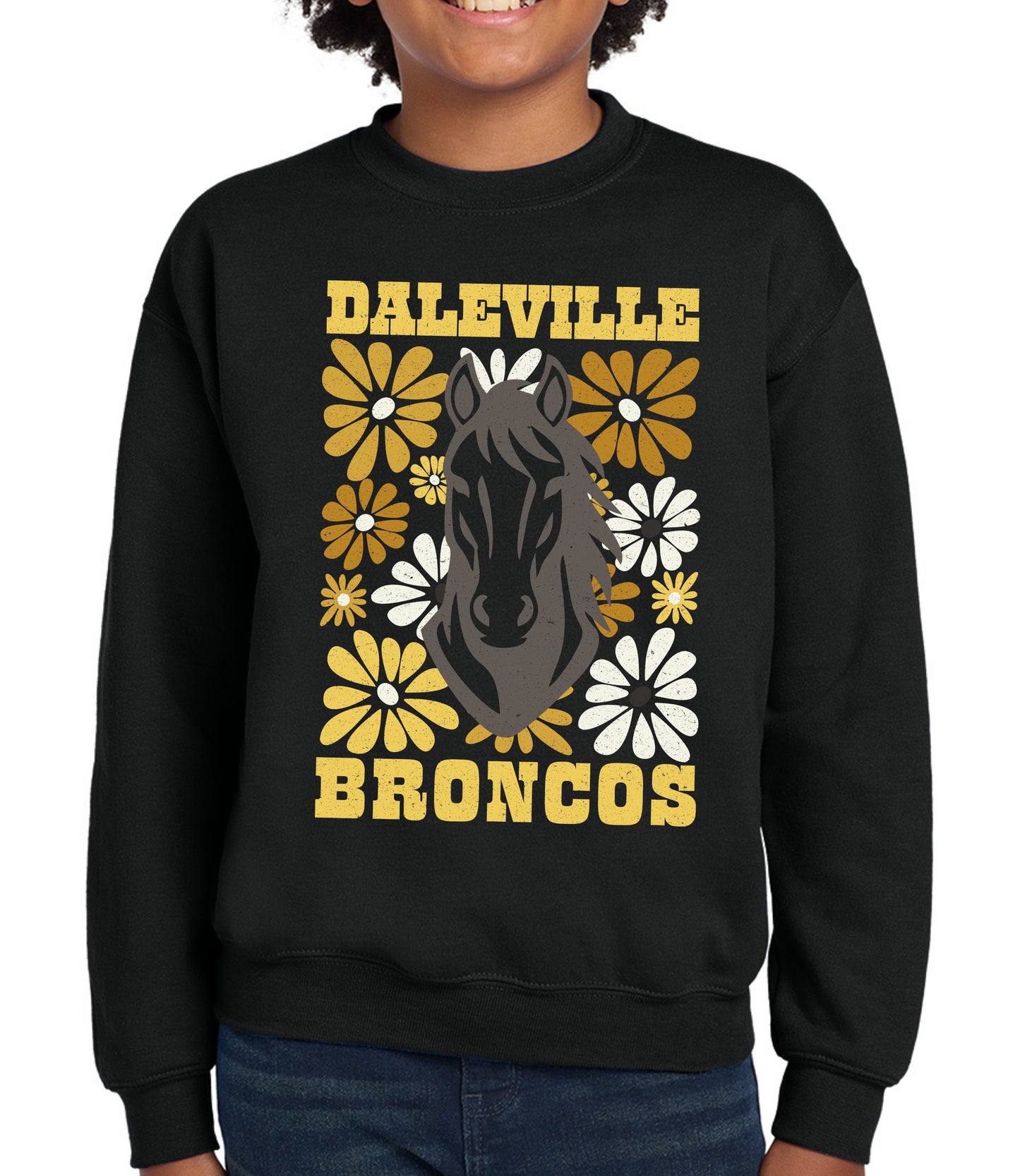 Broncos Gold Floral Sweatshirt