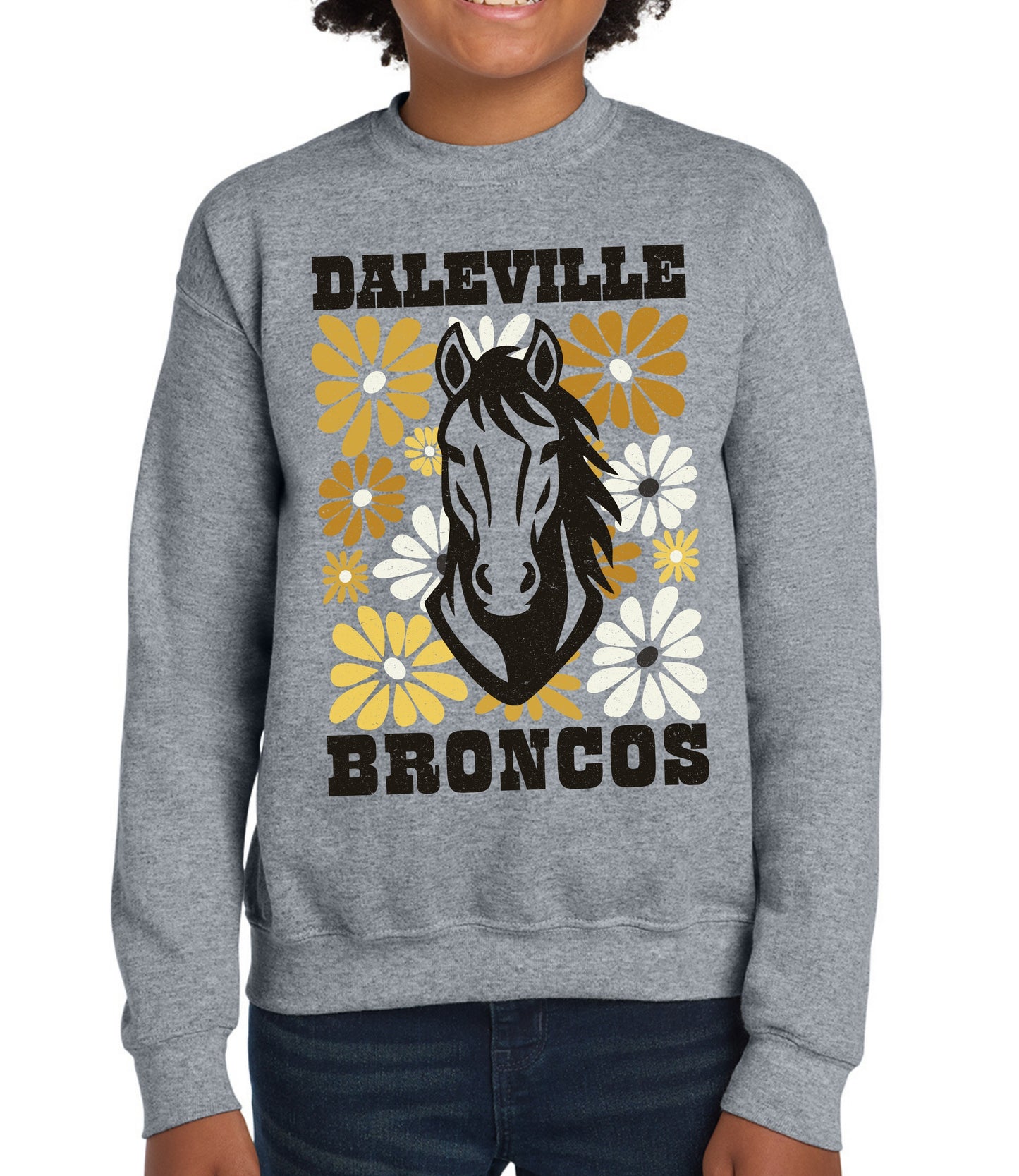 Broncos Gold Floral Sweatshirt