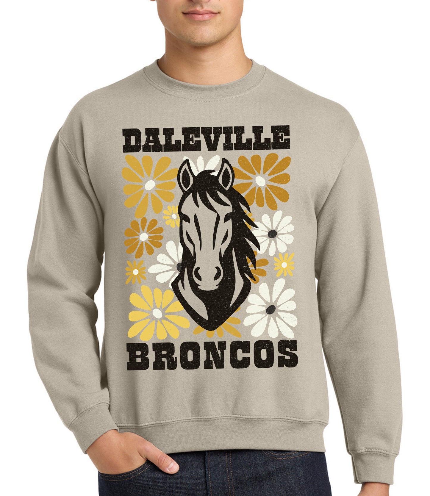 Broncos Gold Floral Sweatshirt