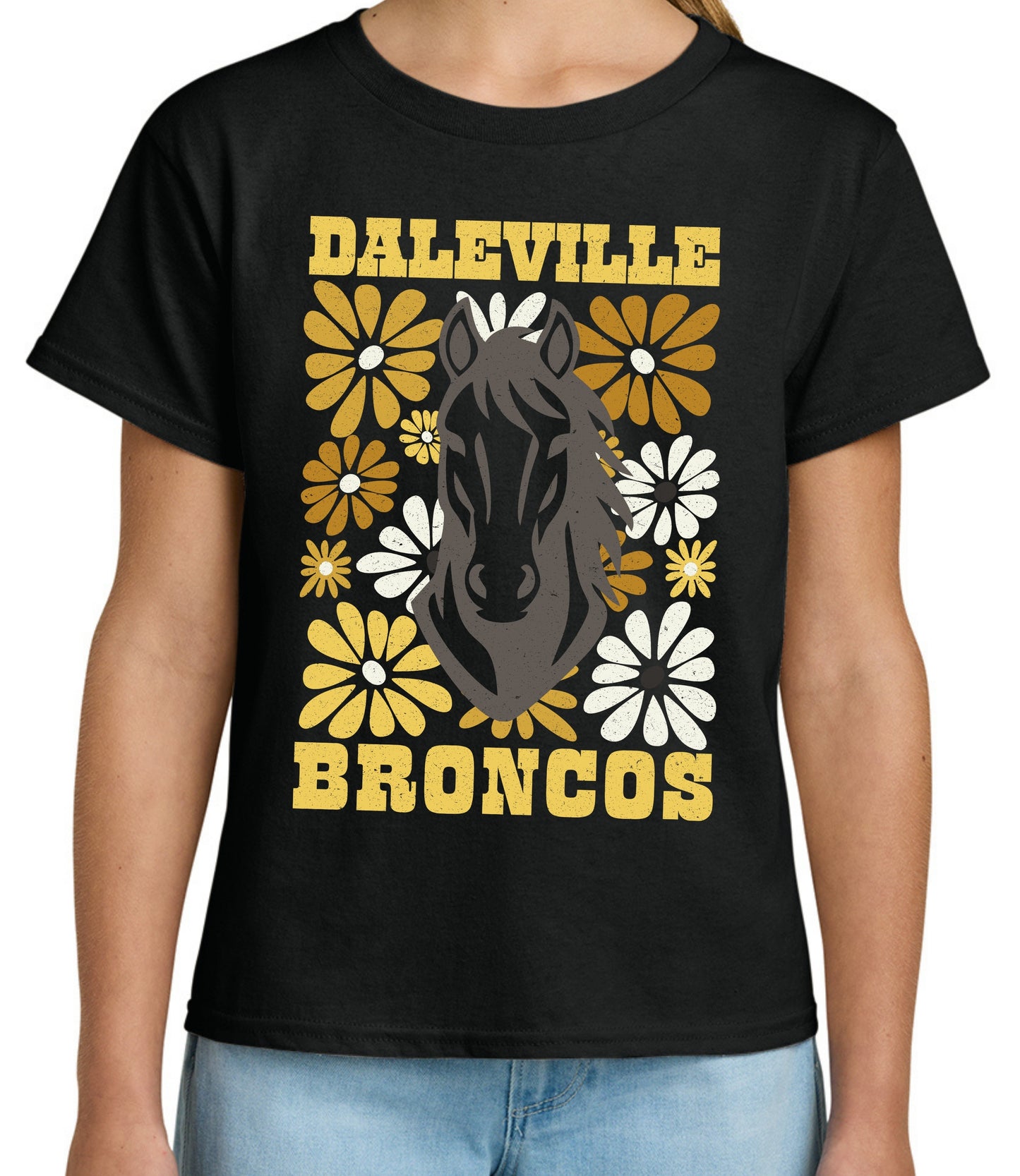 Broncos Gold Floral Tee