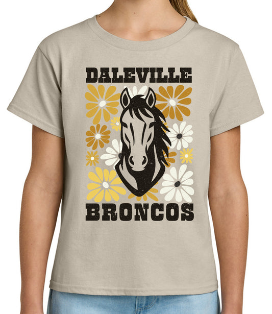 Broncos Gold Floral Tee