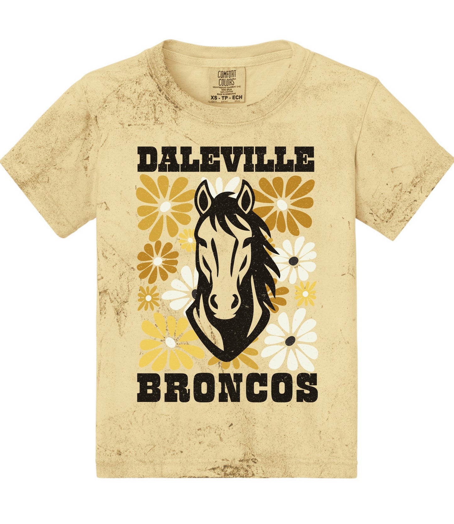 Broncos Gold Floral Tee