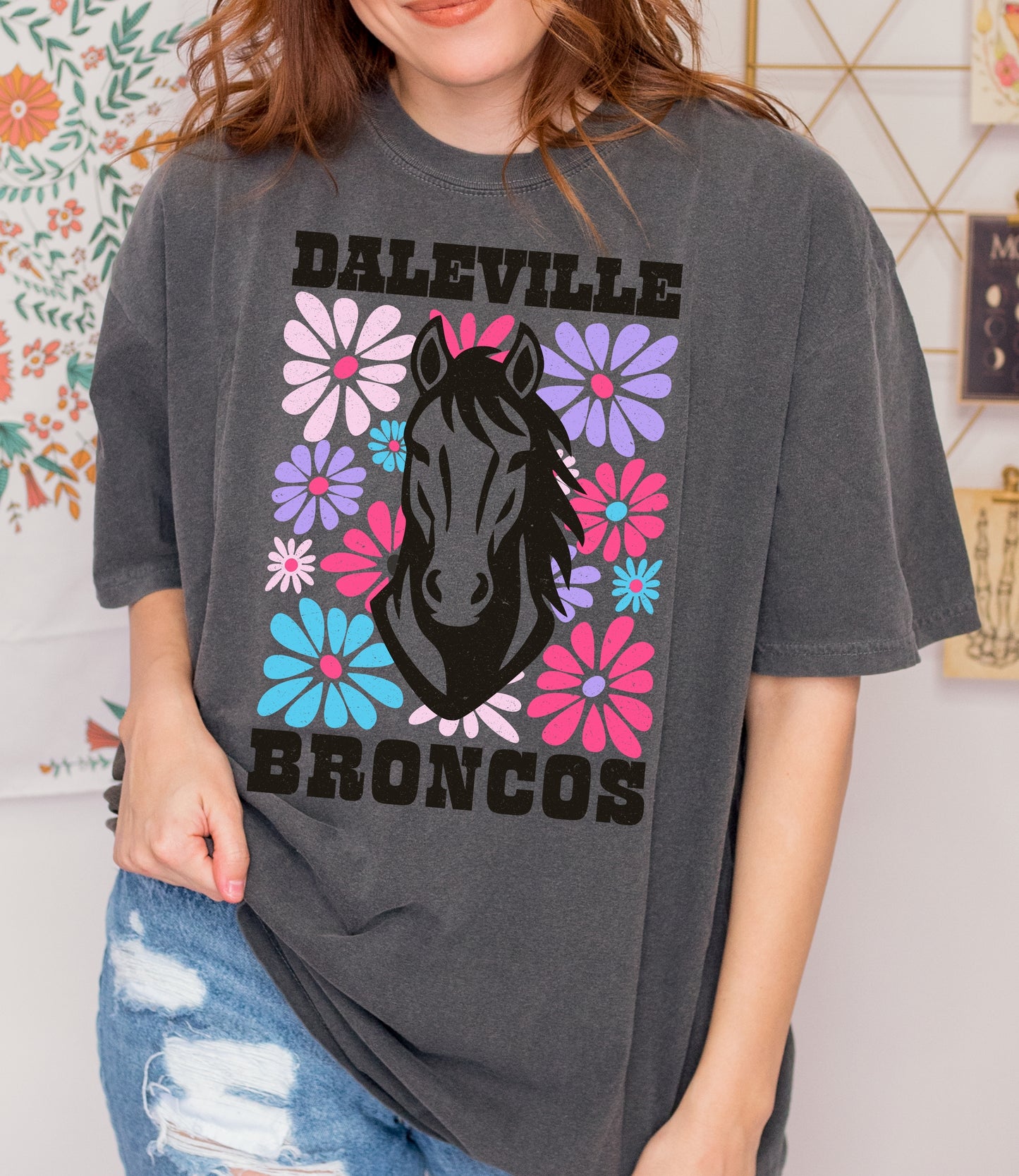 Broncos Pastel Floral Tee
