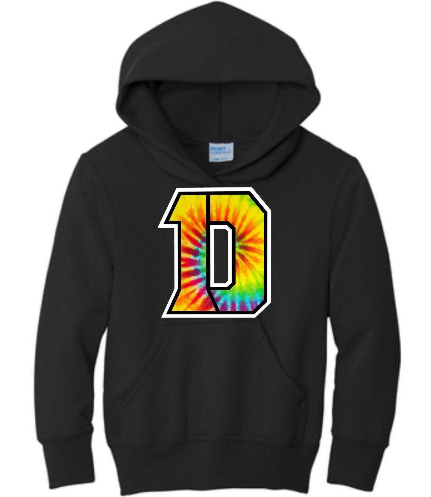 Multi-Colored Tie Dye Daleville D Hoodie