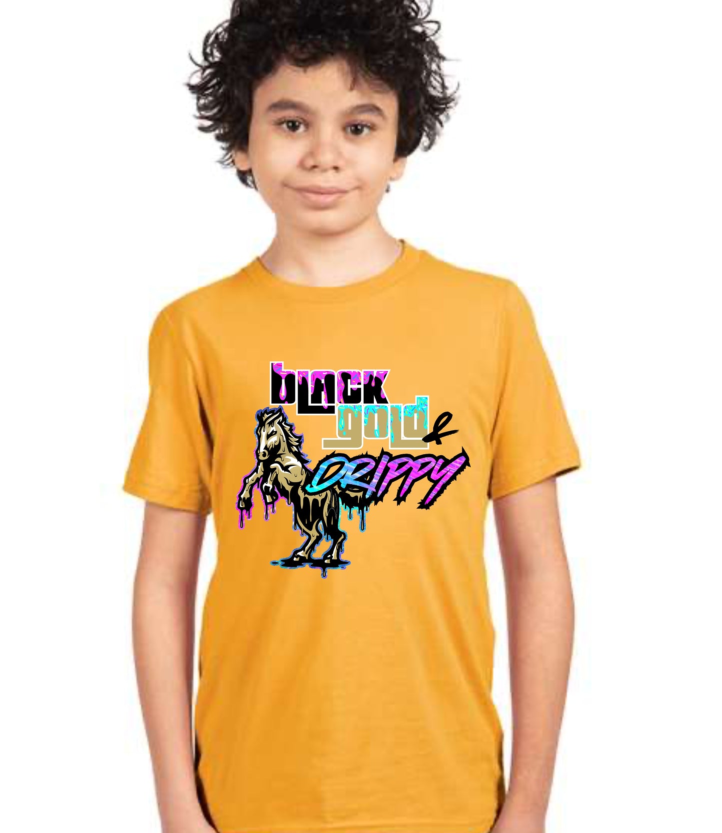 Black, Gold, and Drippy Tee