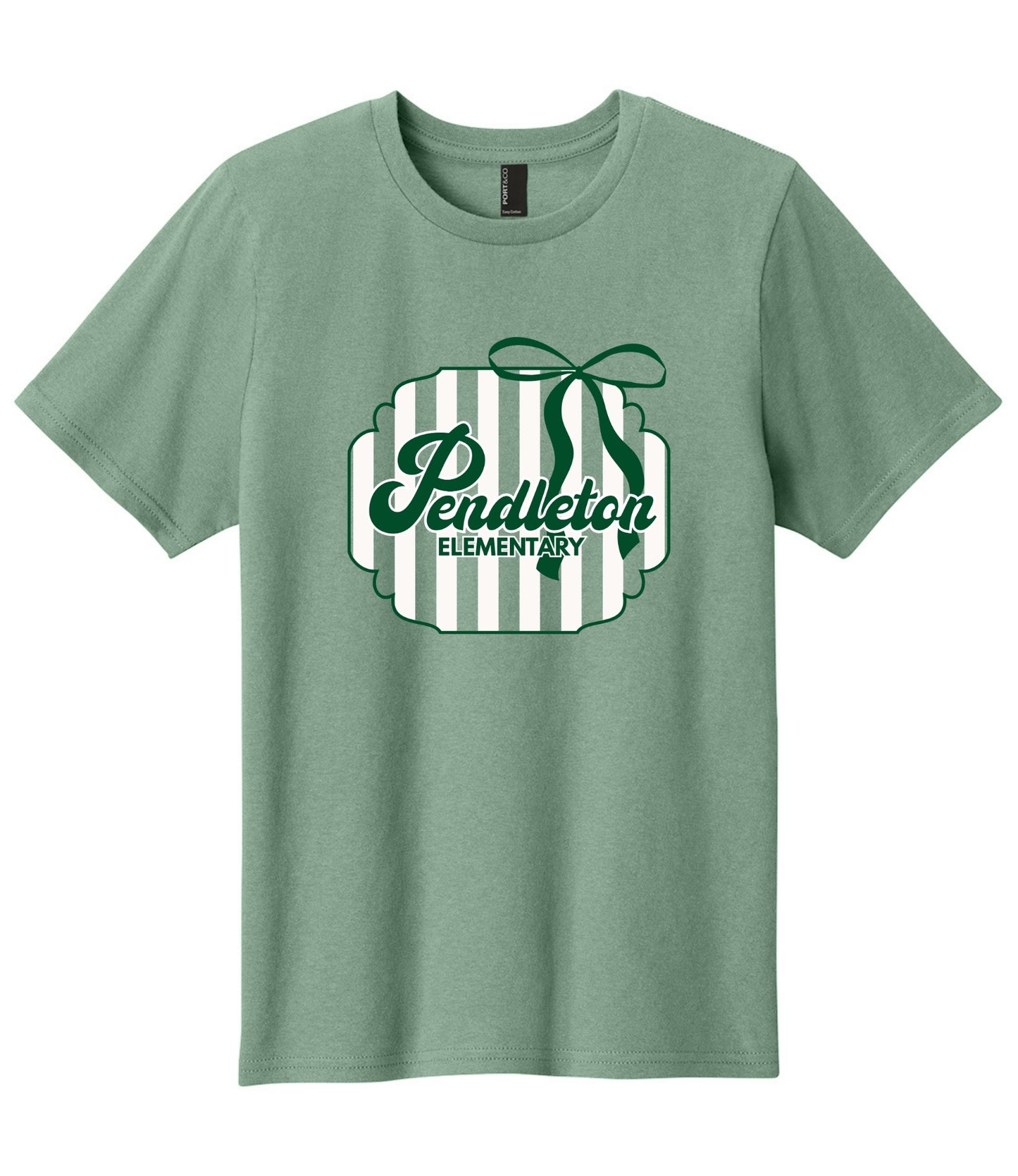 Pendleton Elementary Stripes and Bow Tee