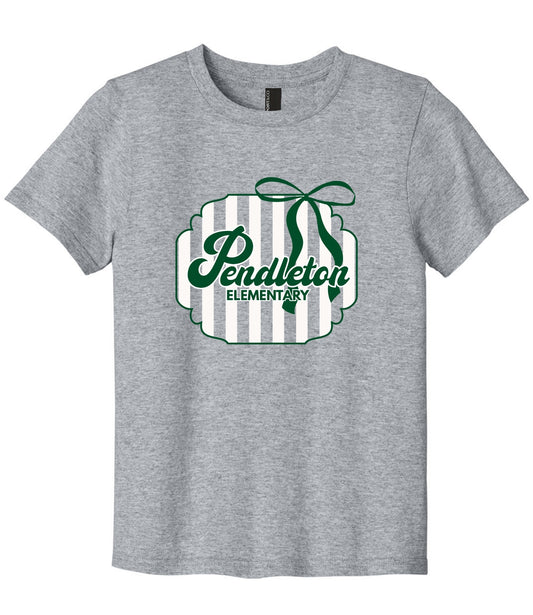 Pendleton Elementary Stripes and Bow Tee