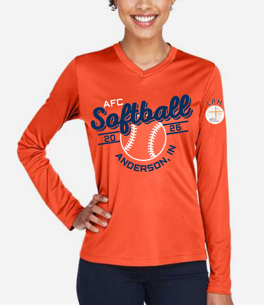 Women's AFC Softball Long Sleeve tee (no number)