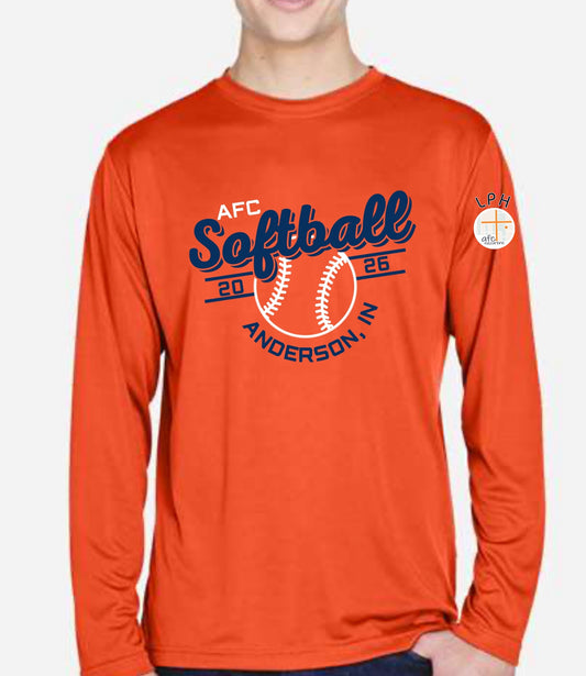 Unisex AFC Softball Long Sleeve tee (no number)