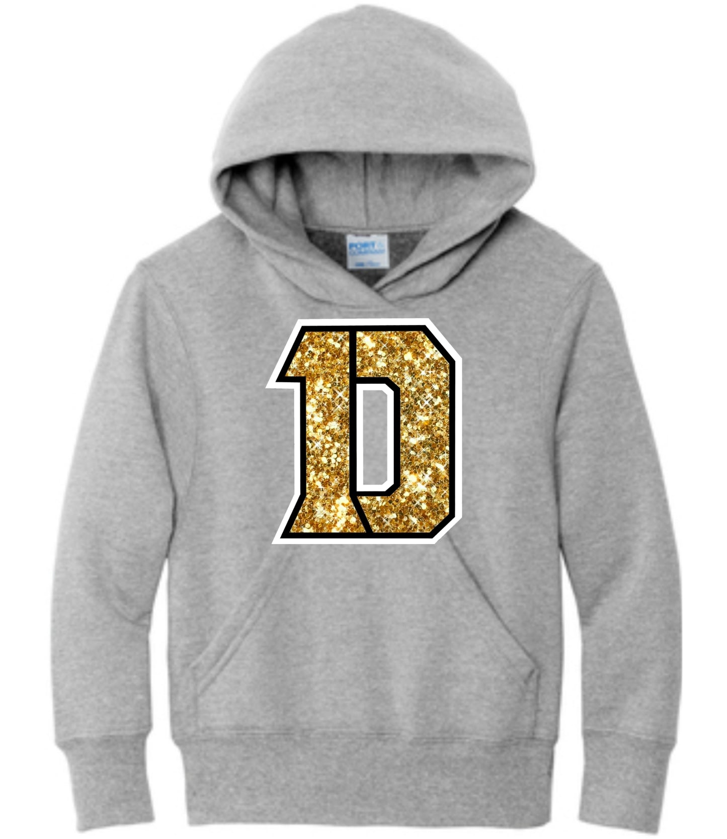 Faux Gold Glitter Daleville D Hoodie