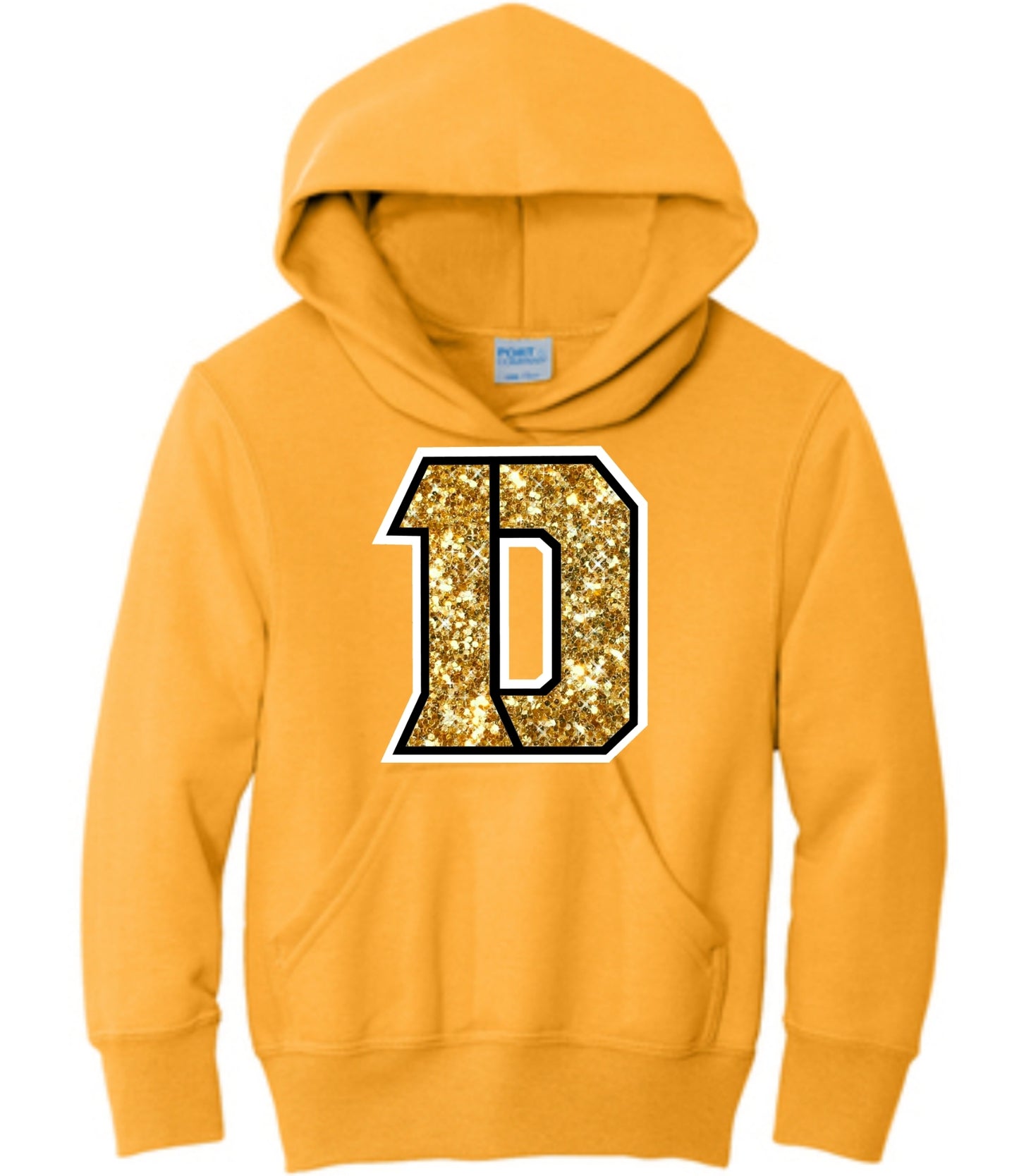 Faux Gold Glitter Daleville D Hoodie