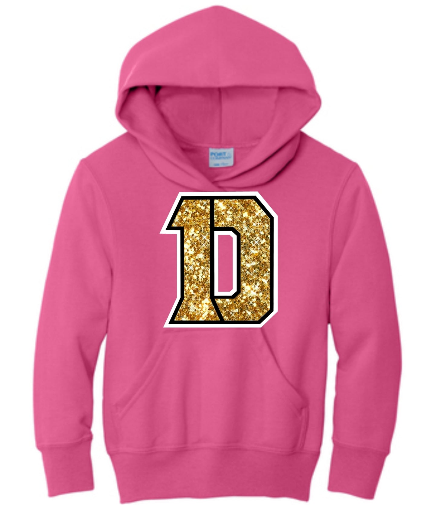 Faux Gold Glitter Daleville D Hoodie