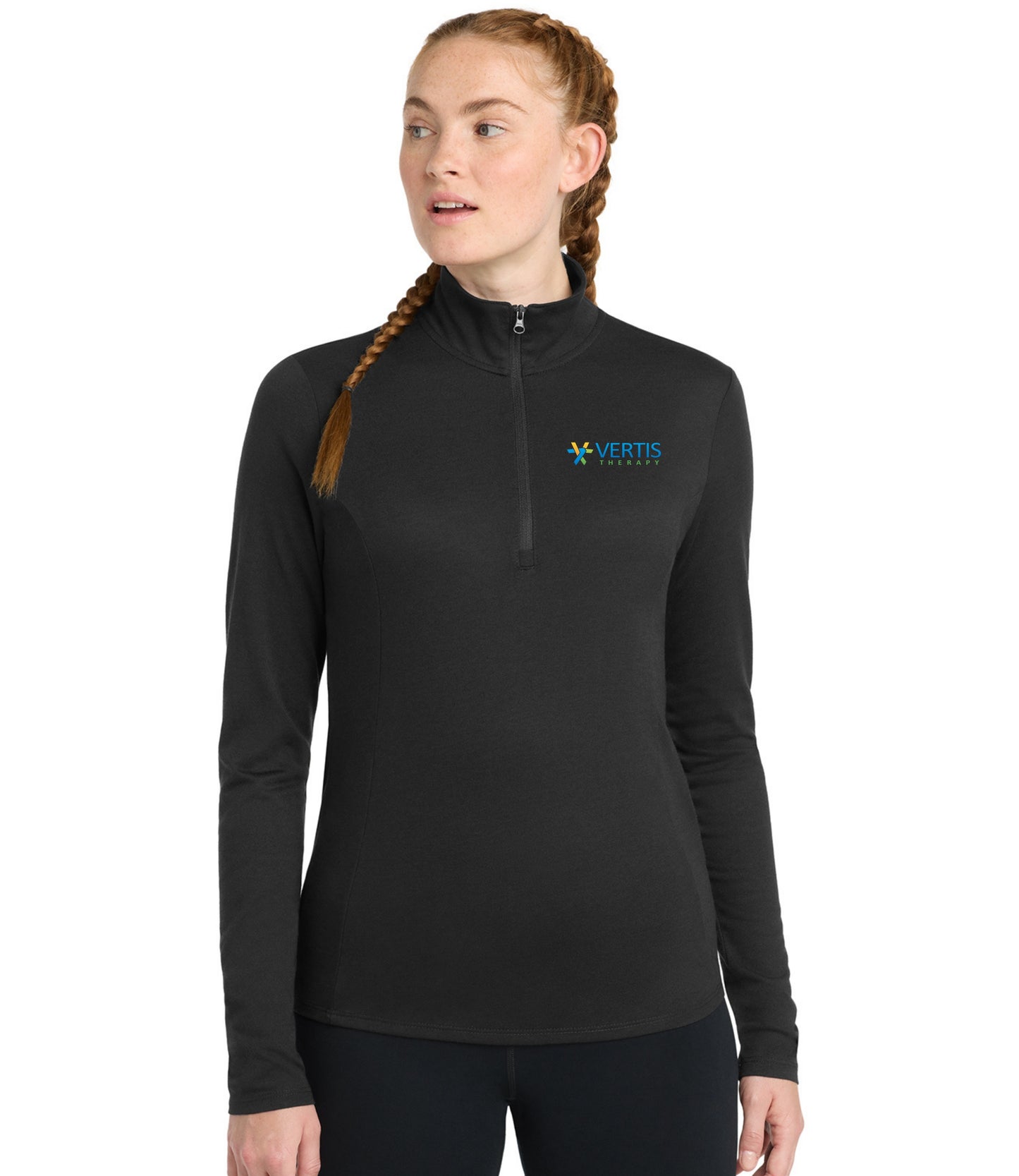 Vertis Logo Women's PosiCharge® Tri-Blend Wicking 1/4-Zip Pullover