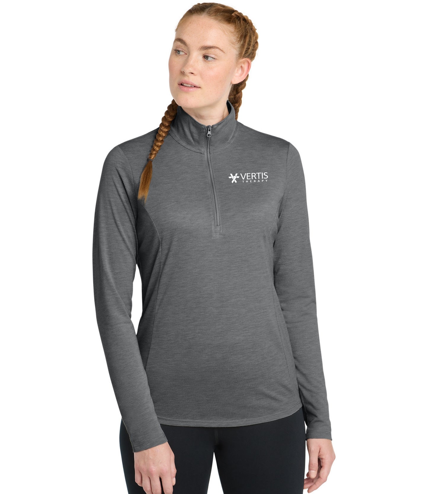 Vertis Logo Women's PosiCharge® Tri-Blend Wicking 1/4-Zip Pullover