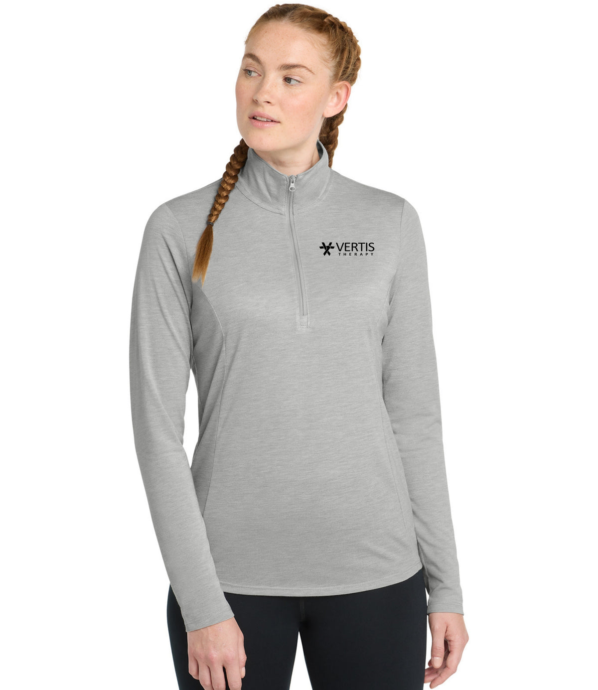 Vertis Logo Women's PosiCharge® Tri-Blend Wicking 1/4-Zip Pullover