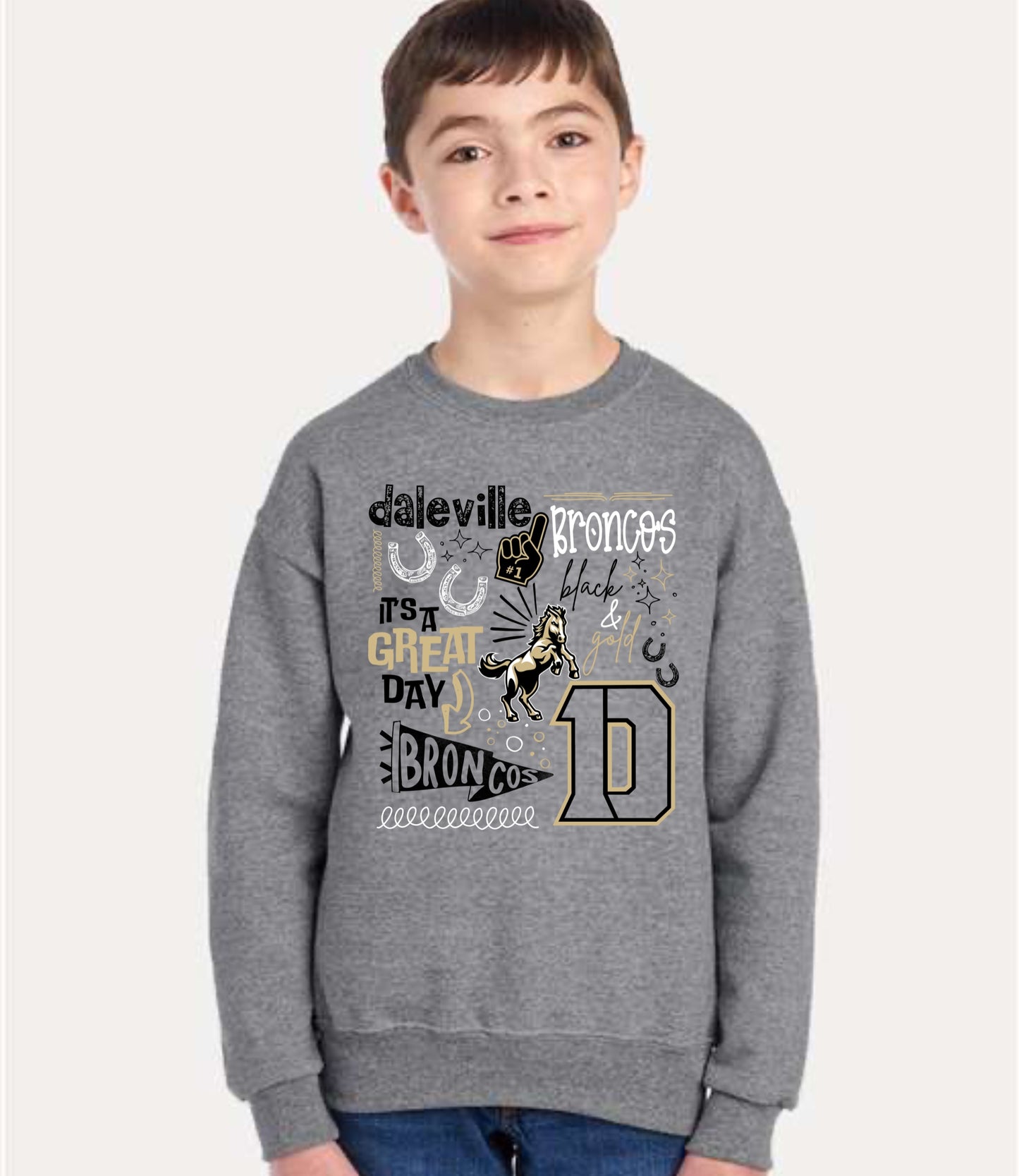 Daleville Spirit Collage Crewneck Sweatshirt