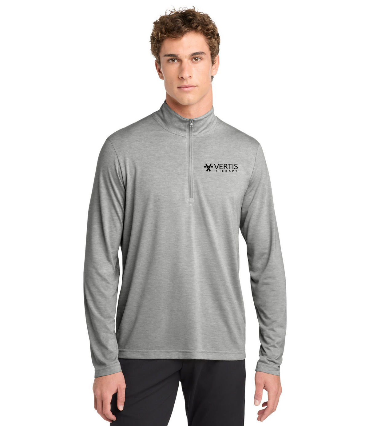 Vertis Logo Men's PosiCharge® Tri-Blend Wicking 1/4-Zip Pullover