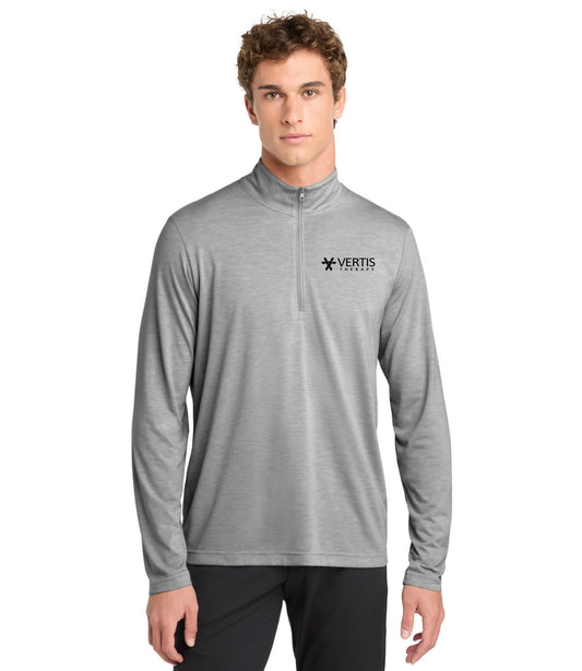 Vertis Logo Men's PosiCharge® Tri-Blend Wicking 1/4-Zip Pullover