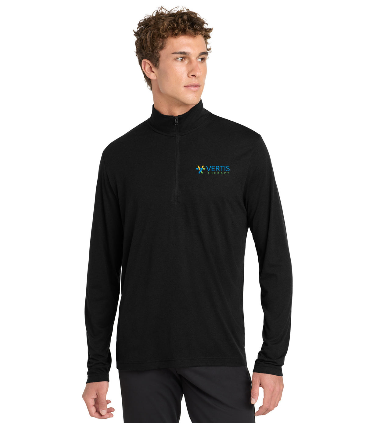 Vertis Logo Men's PosiCharge® Tri-Blend Wicking 1/4-Zip Pullover