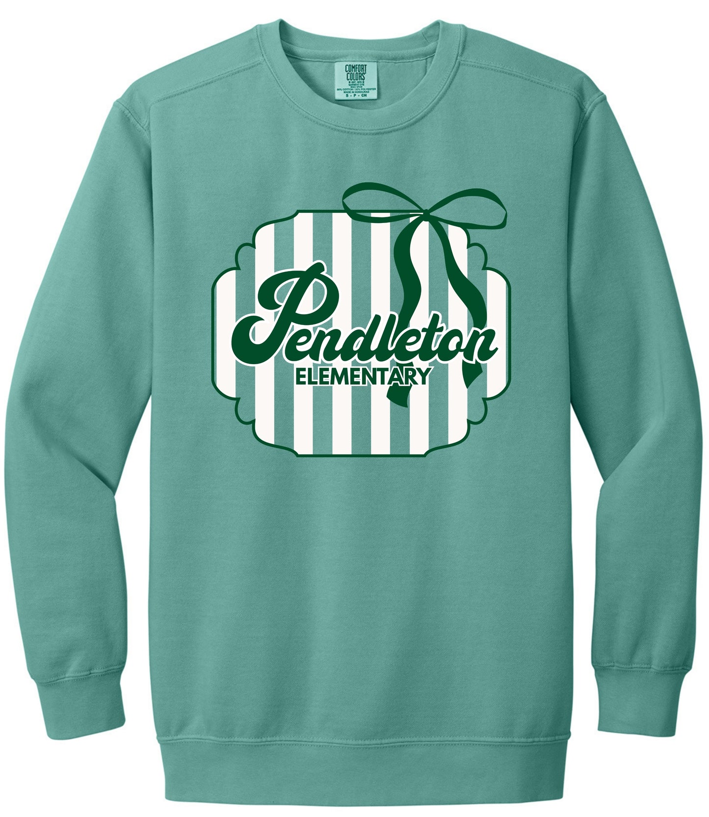 Pendleton Elementary Stripes and Bow Sweatshirt