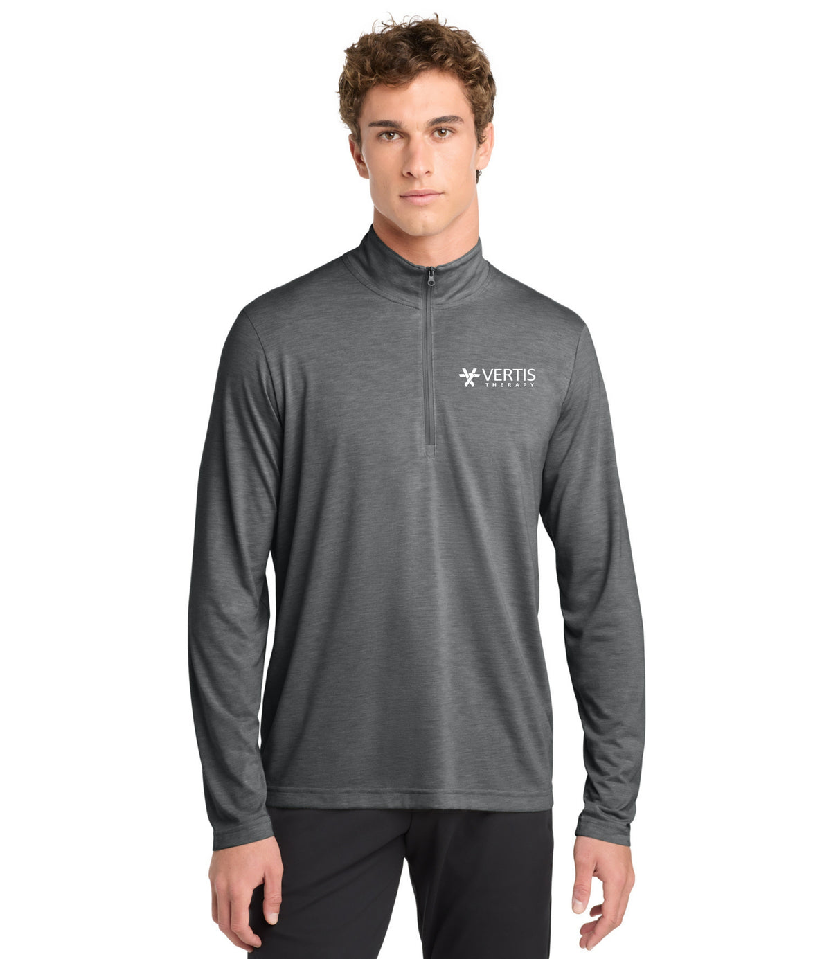 Vertis Logo Men's PosiCharge® Tri-Blend Wicking 1/4-Zip Pullover