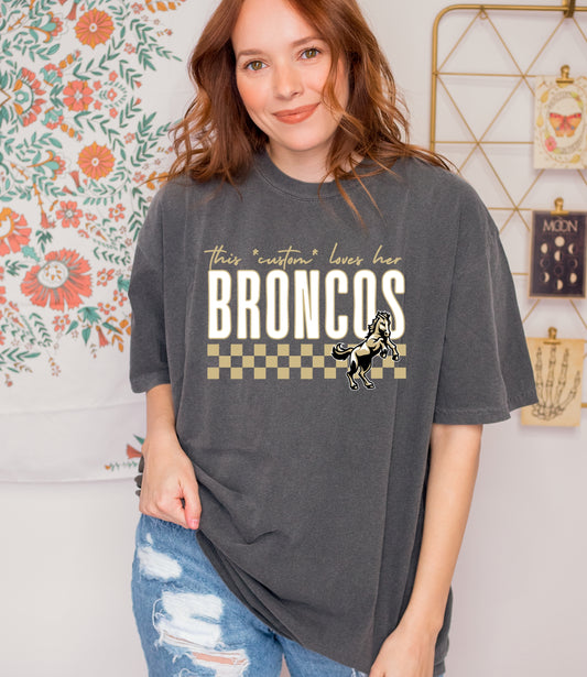This *custom* love his/her Broncos Crewneck Sweatshirt
