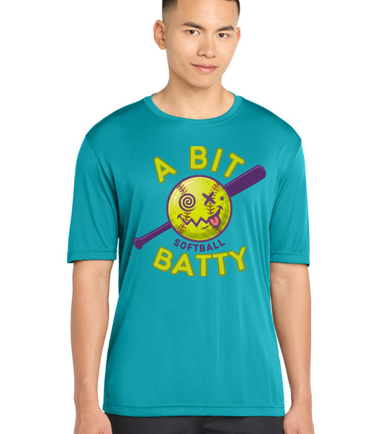 Unisex A Bit Batty Softball tee (no number)