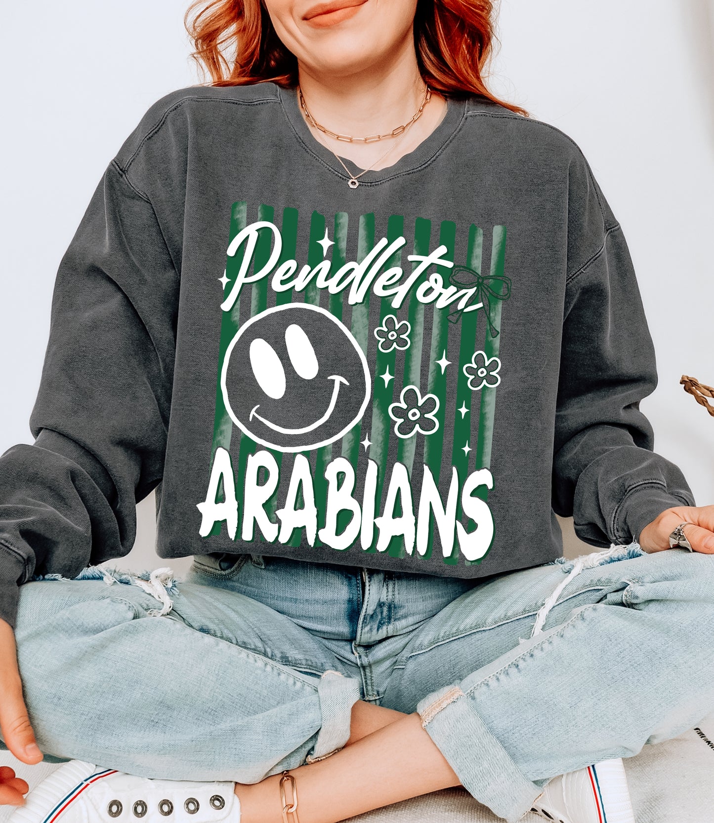Pendleton Arabians Preppy Stripe Sweatshirt