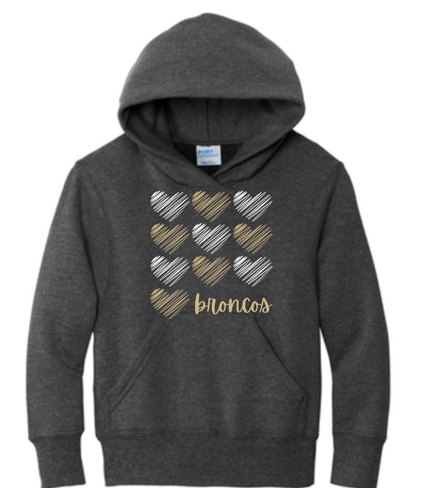 Broncos Hearts Hoodie