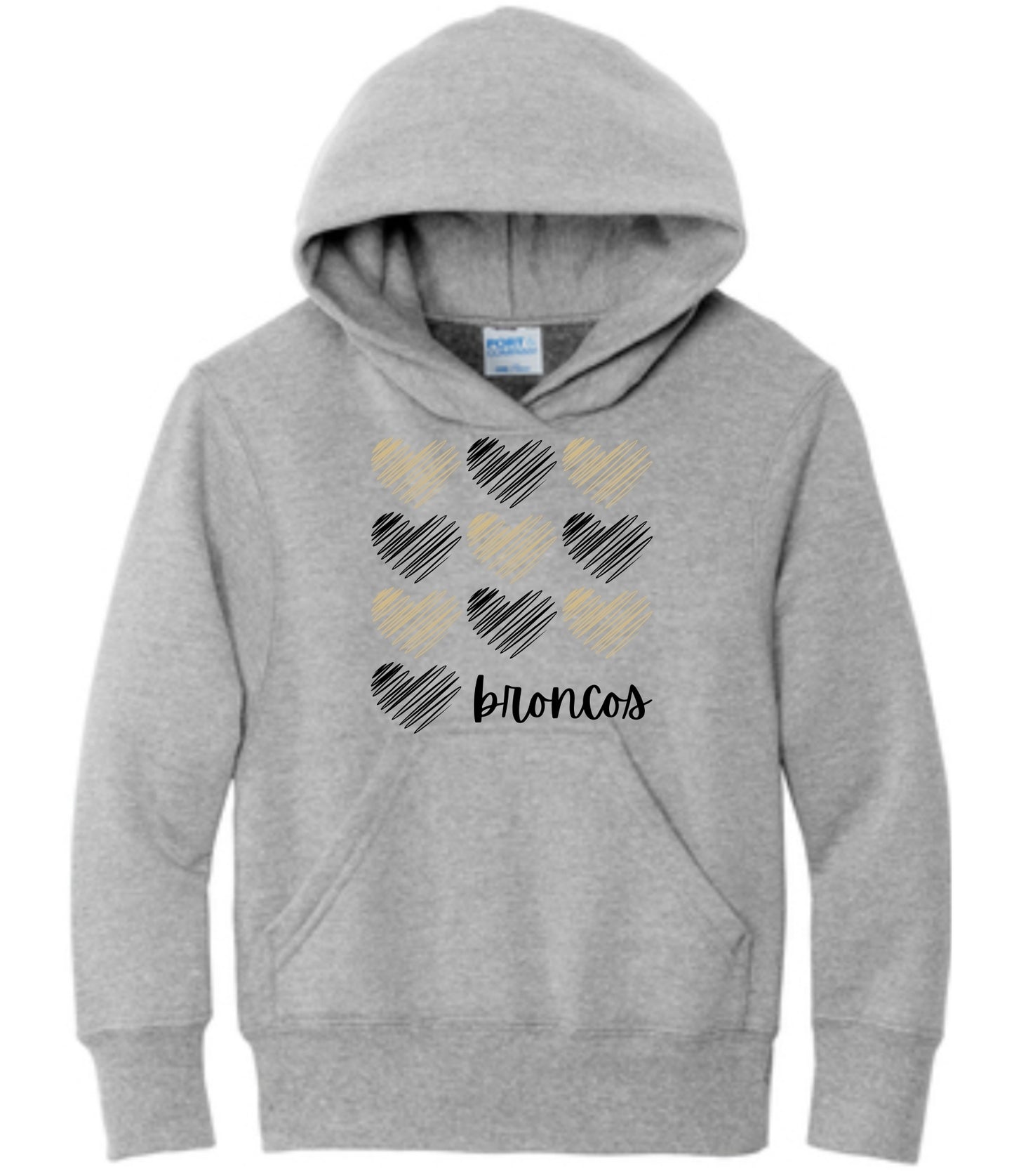 Broncos Hearts Hoodie