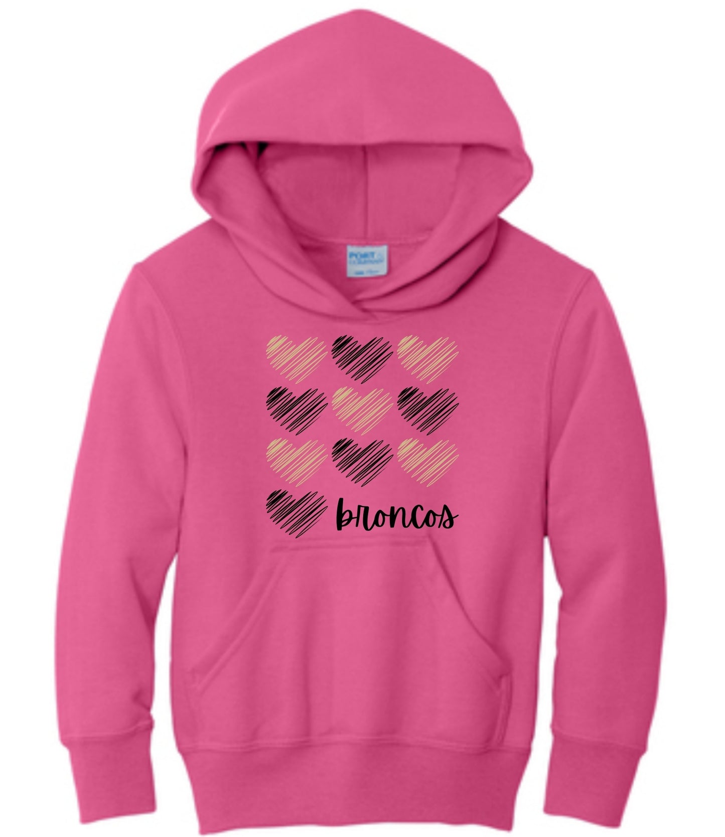 Broncos Hearts Hoodie