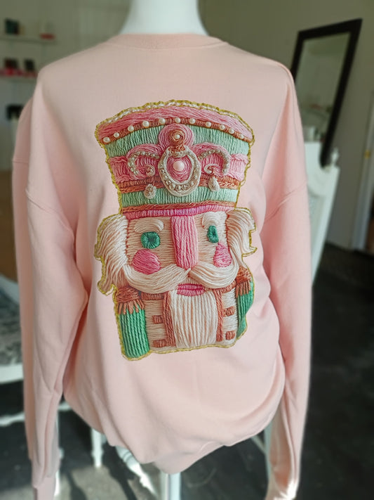 Faux Yarn Nutcracker Crewneck